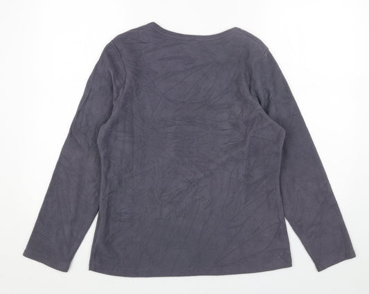 Marks and Spencer Womens Grey Polyester Pullover Sweatshirt Size 14