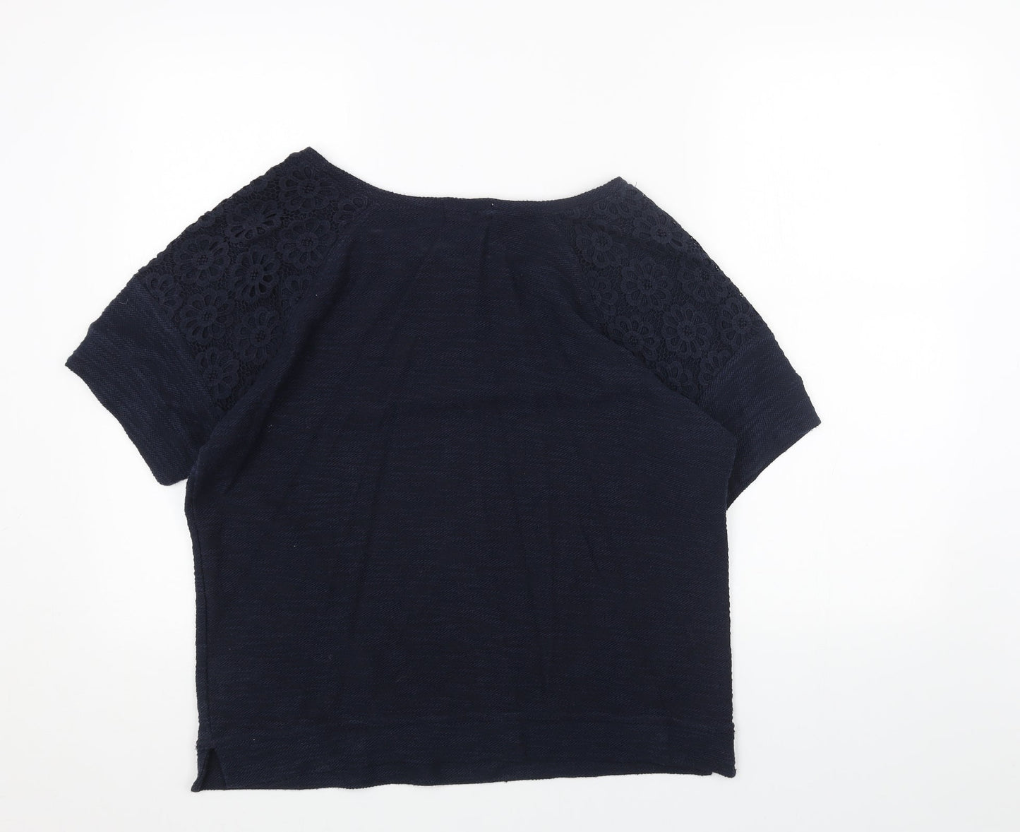 Papaya Womens Blue Round Neck Acrylic Pullover Jumper Size 14