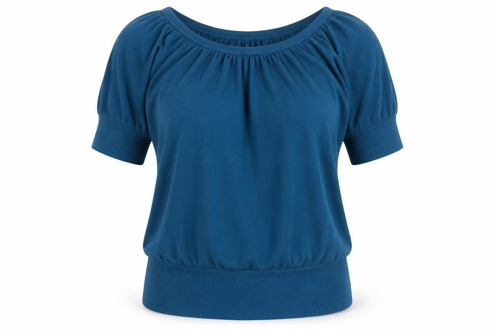 Twenty One Womens Blue Boat Neck Acrylic Pullover Jumper Size M