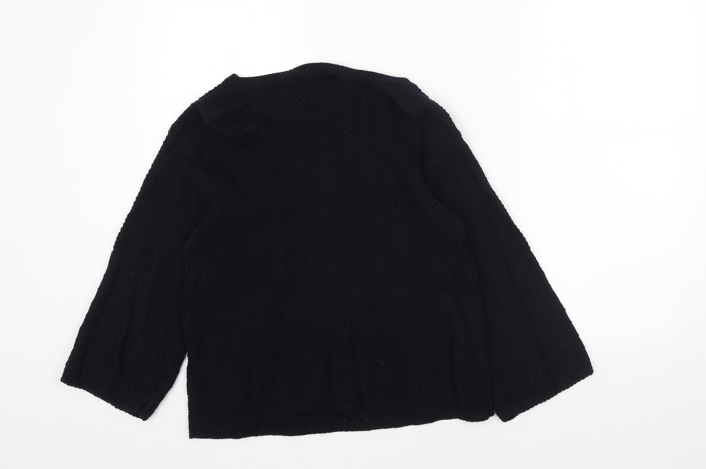 New Look Womens Blue Boat Neck Acrylic Pullover Jumper Size 8