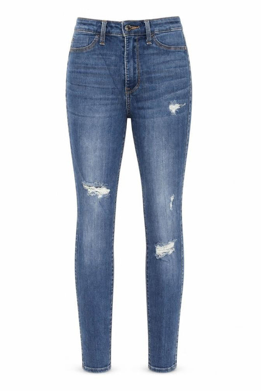 Hollister Womens Blue Cotton Skinny Jeans Size 25 in L28 in Regular Button