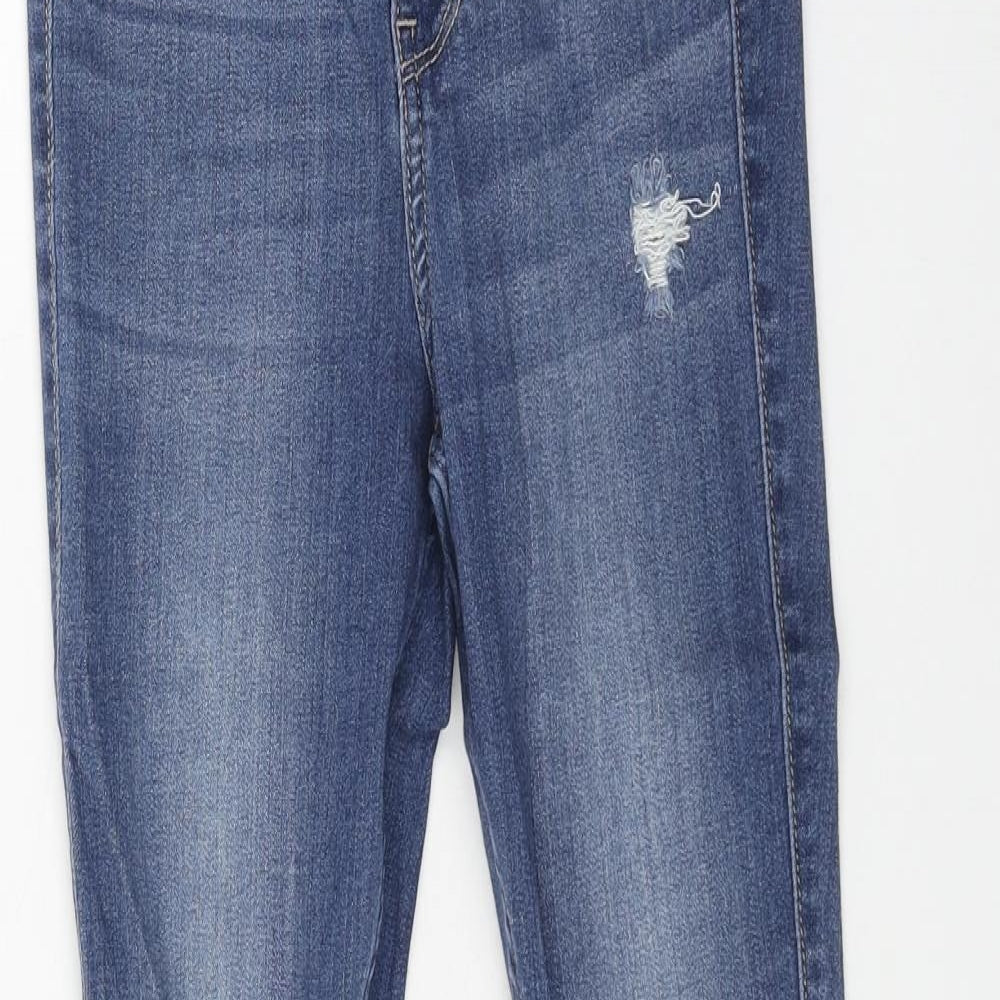 Hollister Womens Blue Cotton Skinny Jeans Size 25 in L28 in Regular Button