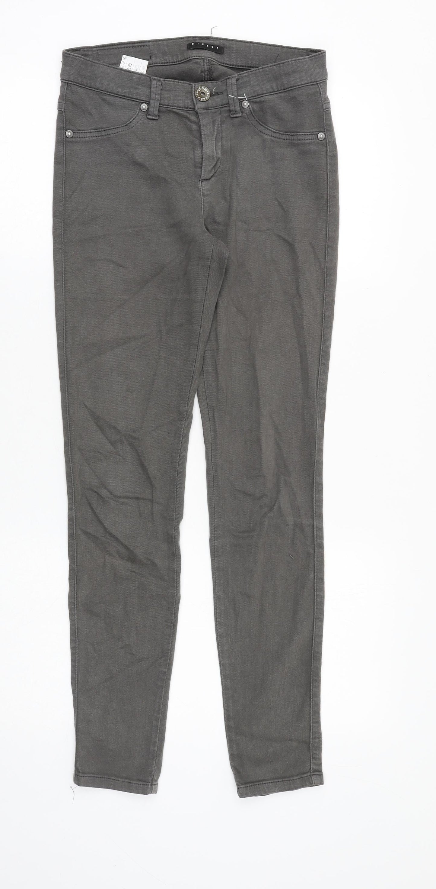 Sisley Womens Green Cotton Skinny Jeans Size 26 in Slim Zip