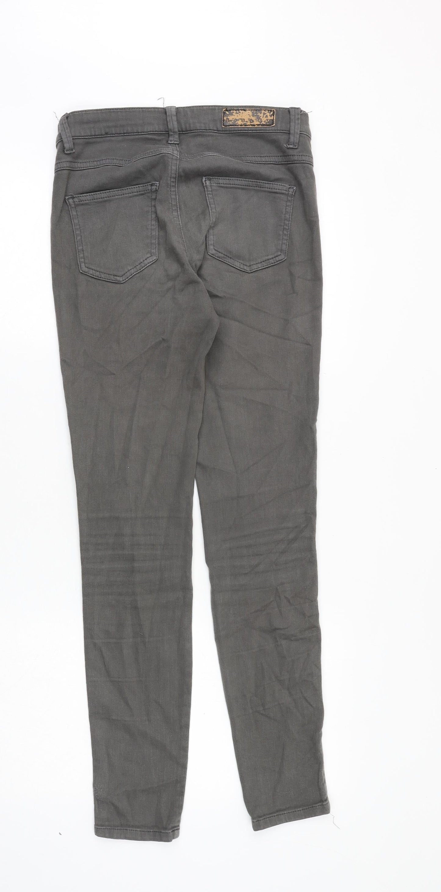 Sisley Womens Green Cotton Skinny Jeans Size 26 in Slim Zip