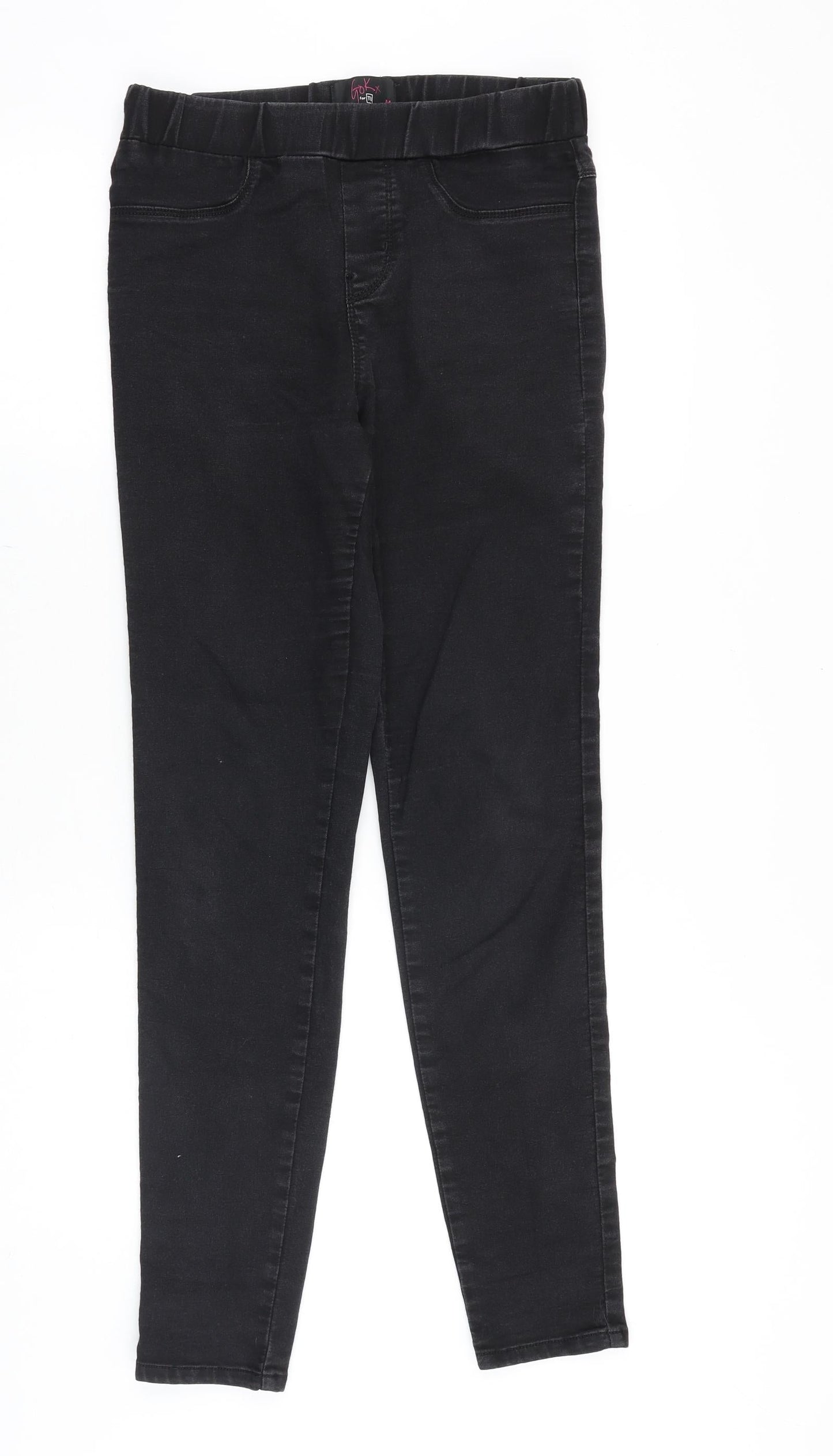 TU Womens Black Cotton Jegging Jeans Size M Slim