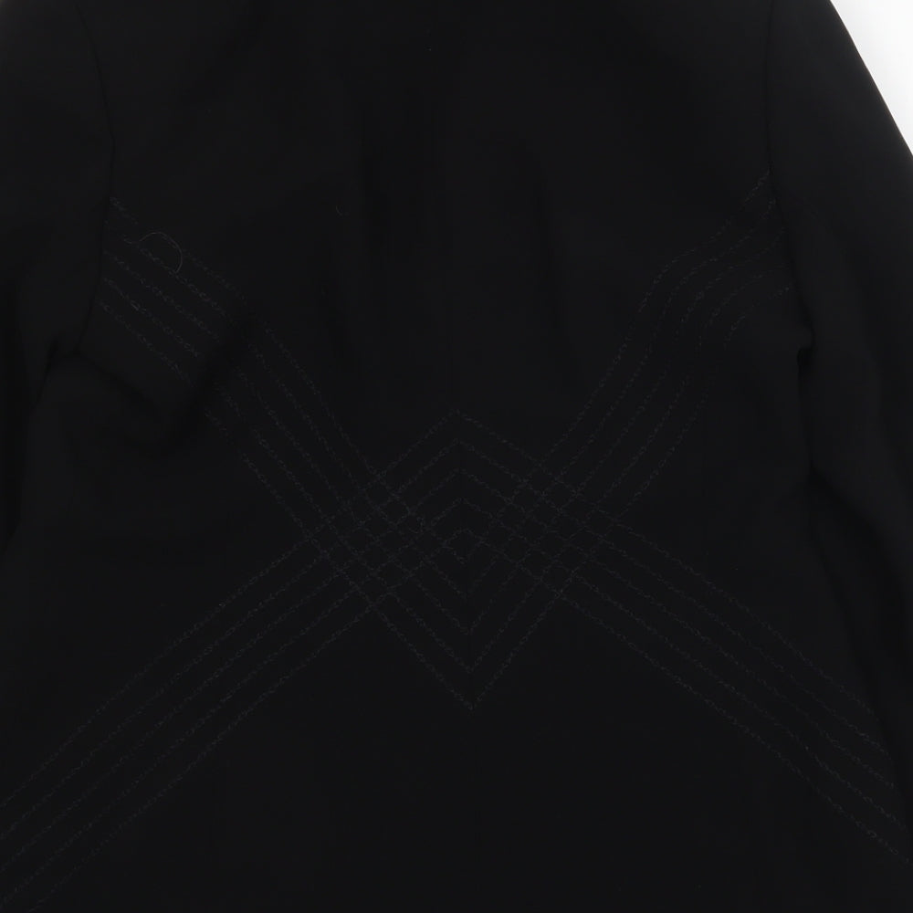Linea Womens Black Jacket Blazer Size 12 Button