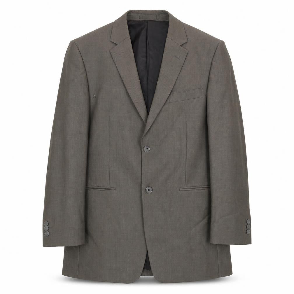 Karl Jackson Mens Grey Polyester Jacket Suit Jacket Size 40 Regular