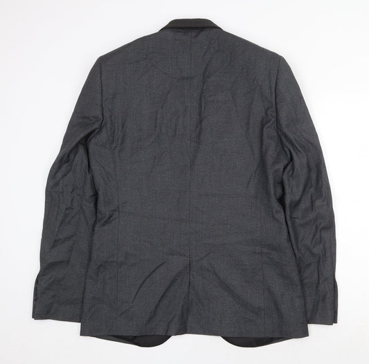 NEXT Mens Grey Polyester Jacket Suit Jacket Size 40 Regular