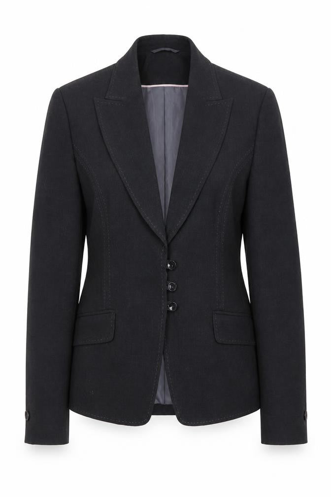 Marks and Spencer Womens Grey Polyester Jacket Blazer Size 14 Button