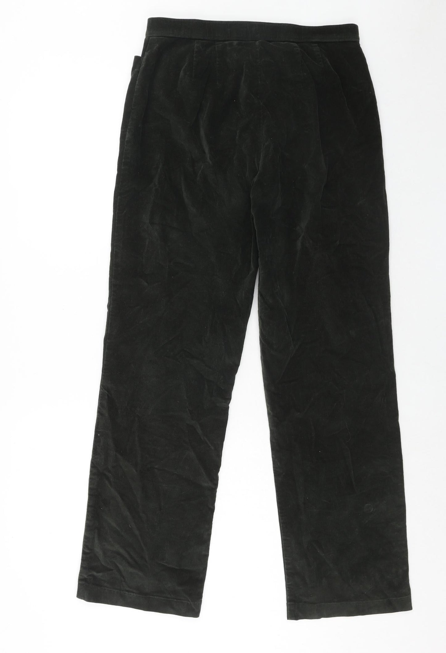 Northern Reflections Womens Green Cotton Trousers Size 8 Regular Zip