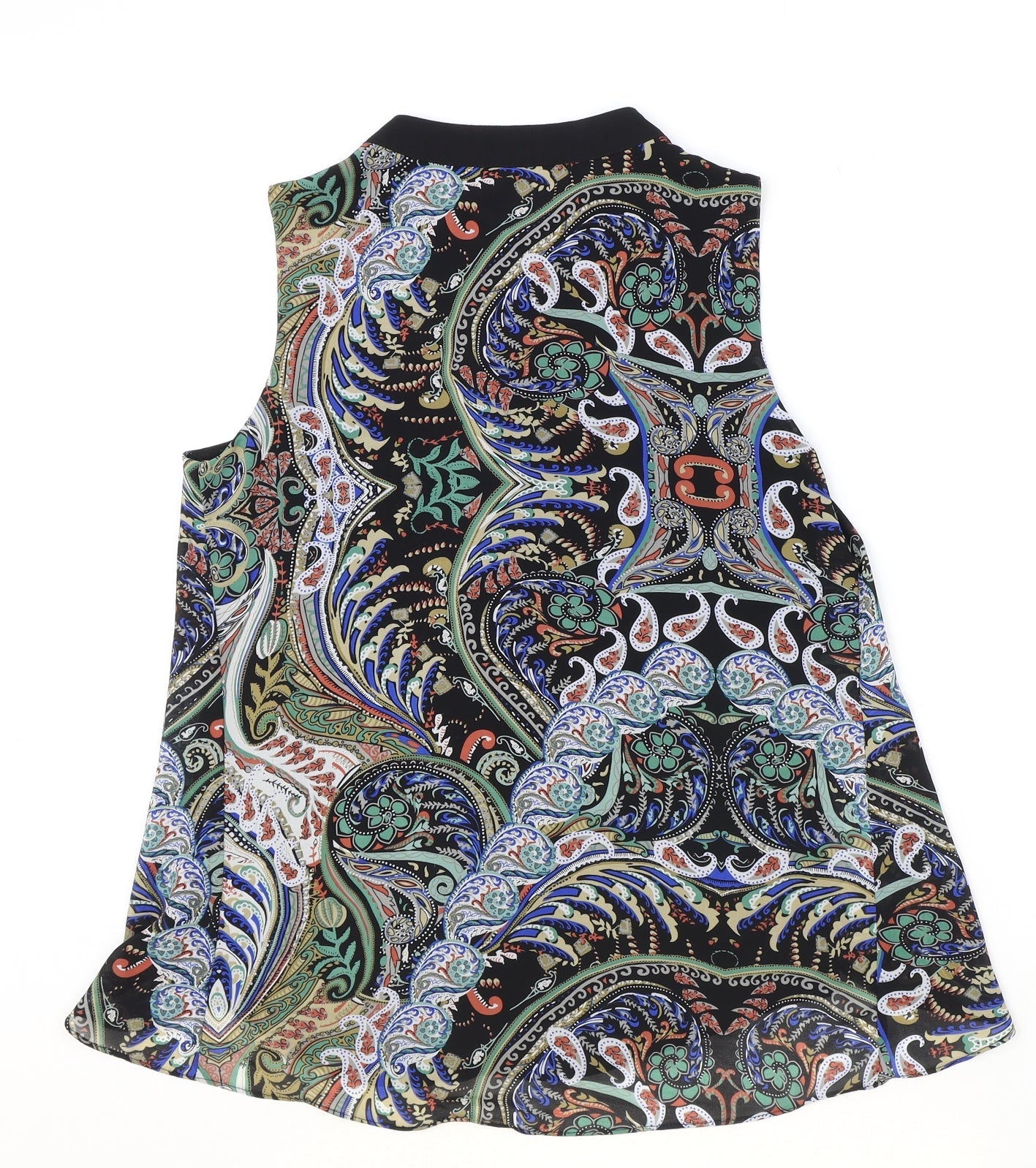 Deliah Womens Multicoloured Geometric Polyester Tunic Tank Size M Scoop Neck
