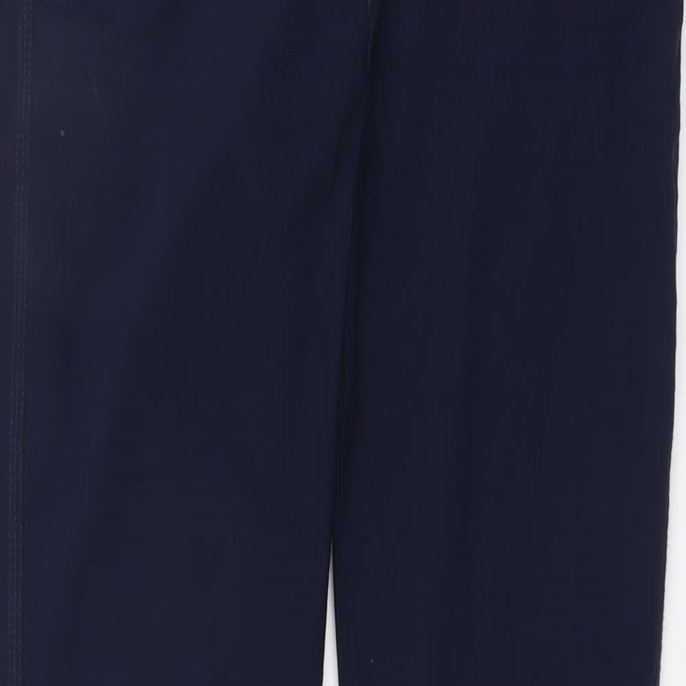 Bianca Womens Blue Viscose Trousers Size 12 L32 in Regular Button