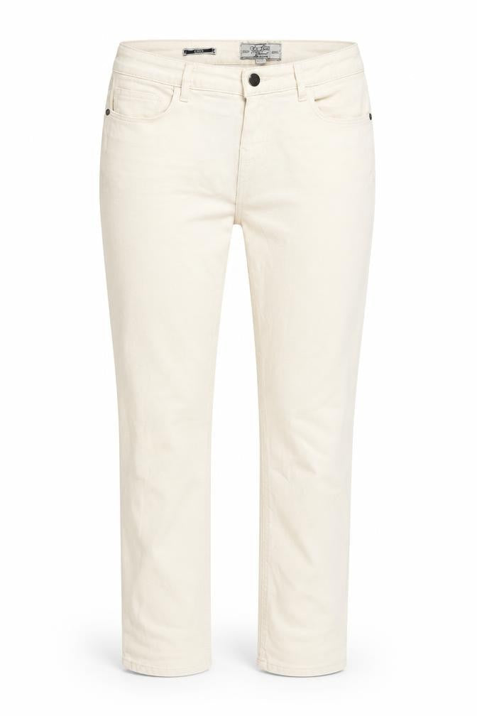 FatFace Womens Beige Cotton Straight Jeans Size 10 L23 in Regular Button