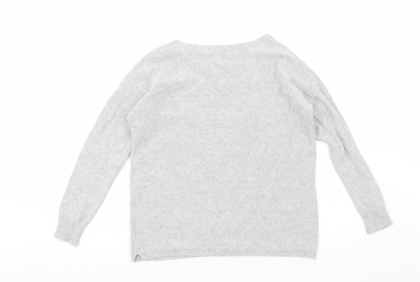 Crew Clothing Womens Grey Round Neck Acrylic Pullover Jumper Size 10