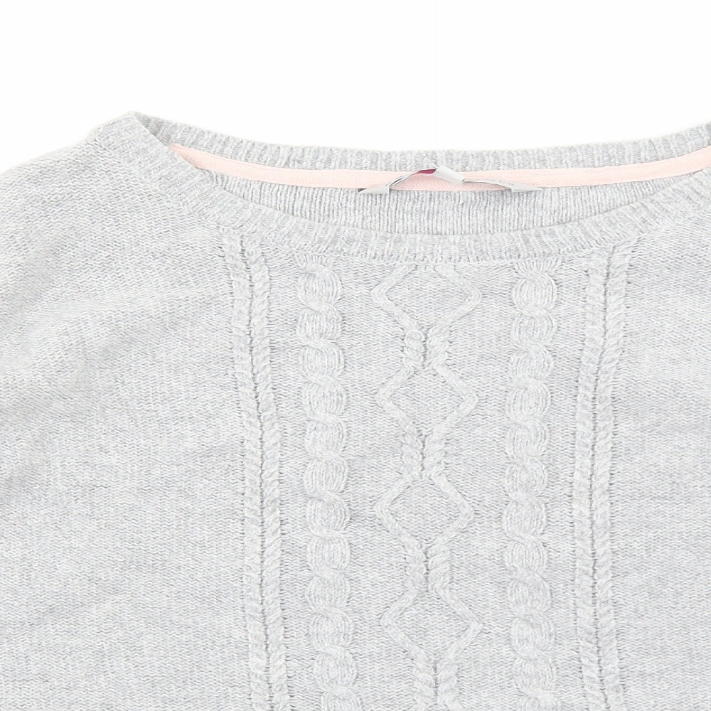 Crew Clothing Womens Grey Round Neck Acrylic Pullover Jumper Size 10