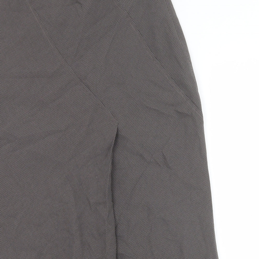Minuet Womens Brown Acetate Swing Skirt Size 12 Zip