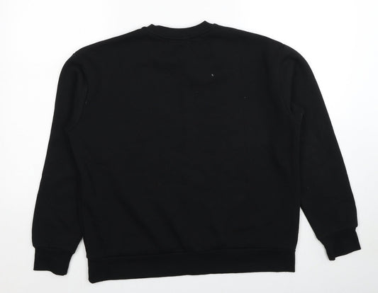 Primark Womens Black Polyester Pullover Sweatshirt Size 10 Pullover - Insta Famous Size 10-12