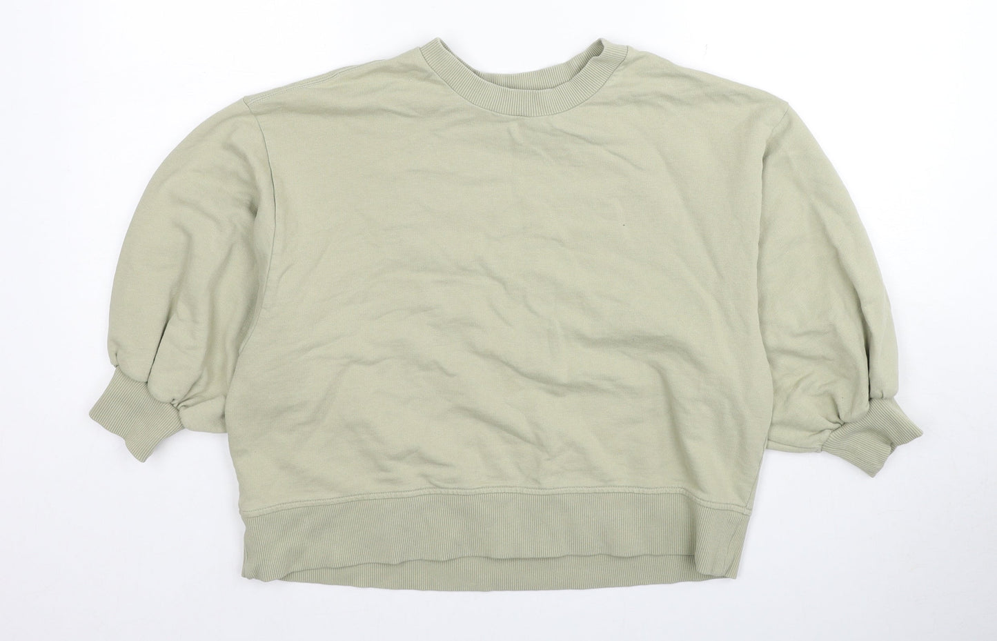 ASOS Womens Green Cotton Pullover Sweatshirt Size 10 Pullover