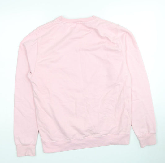 Awdis Womens Pink Cotton Pullover Sweatshirt Size S Pullover - Christmas