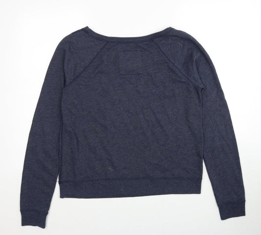 Gilly Hicks Womens Blue Cotton Pullover Sweatshirt Size M Pullover - Smiley Face Print