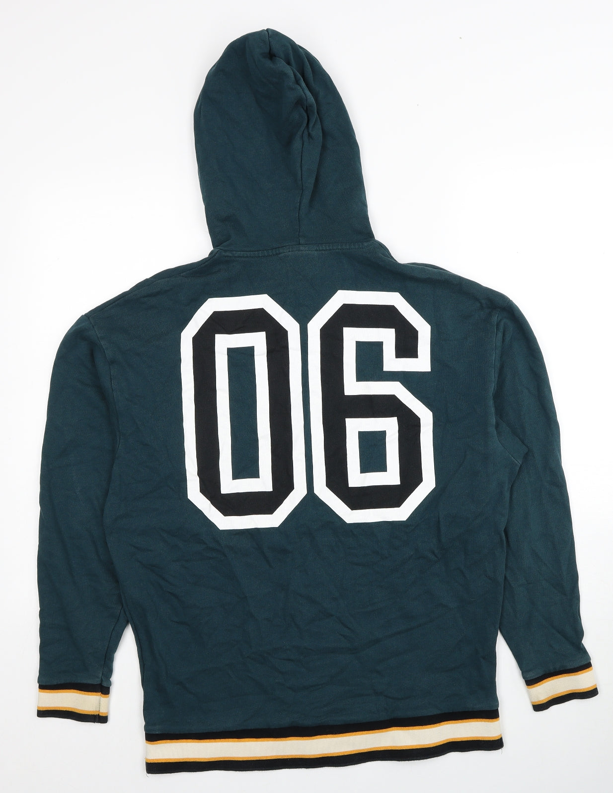 ASOS Mens Green Cotton Pullover Hoodie Size XS - Society