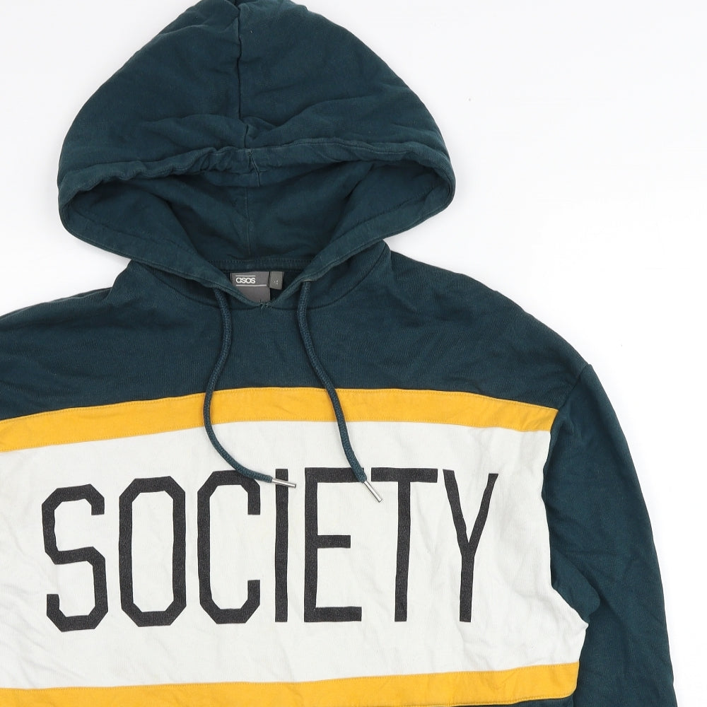 ASOS Mens Green Cotton Pullover Hoodie Size XS - Society