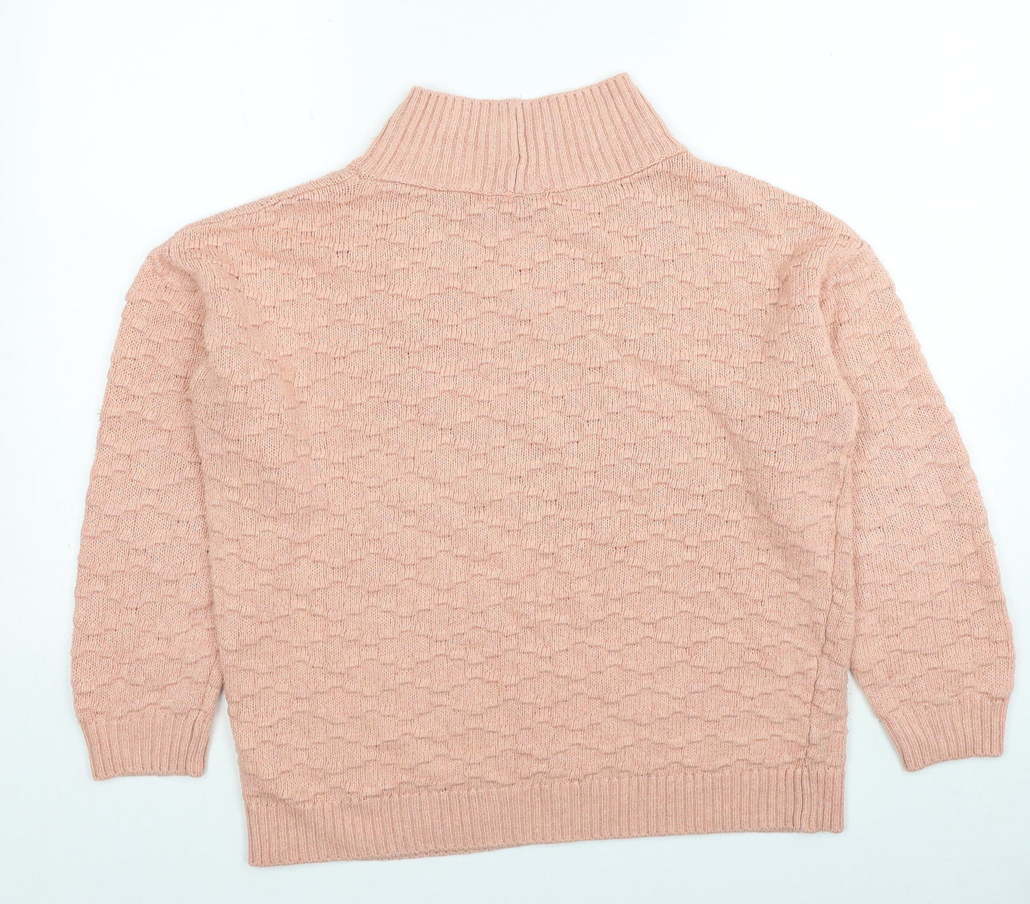 NEXT Womens Pink High Neck Acrylic Pullover Jumper Size S