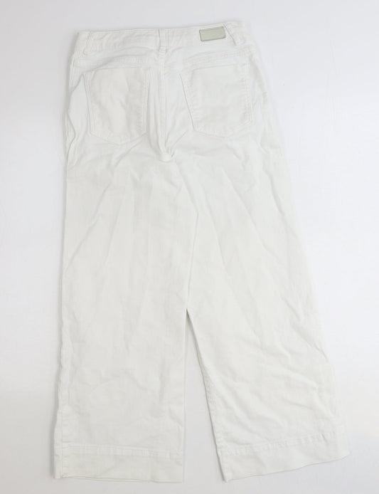 Hoxton Womens White Cotton Straight Jeans Size 28 in Regular Zip