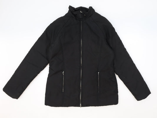 Style Womens Black Jacket Size 12 Zip