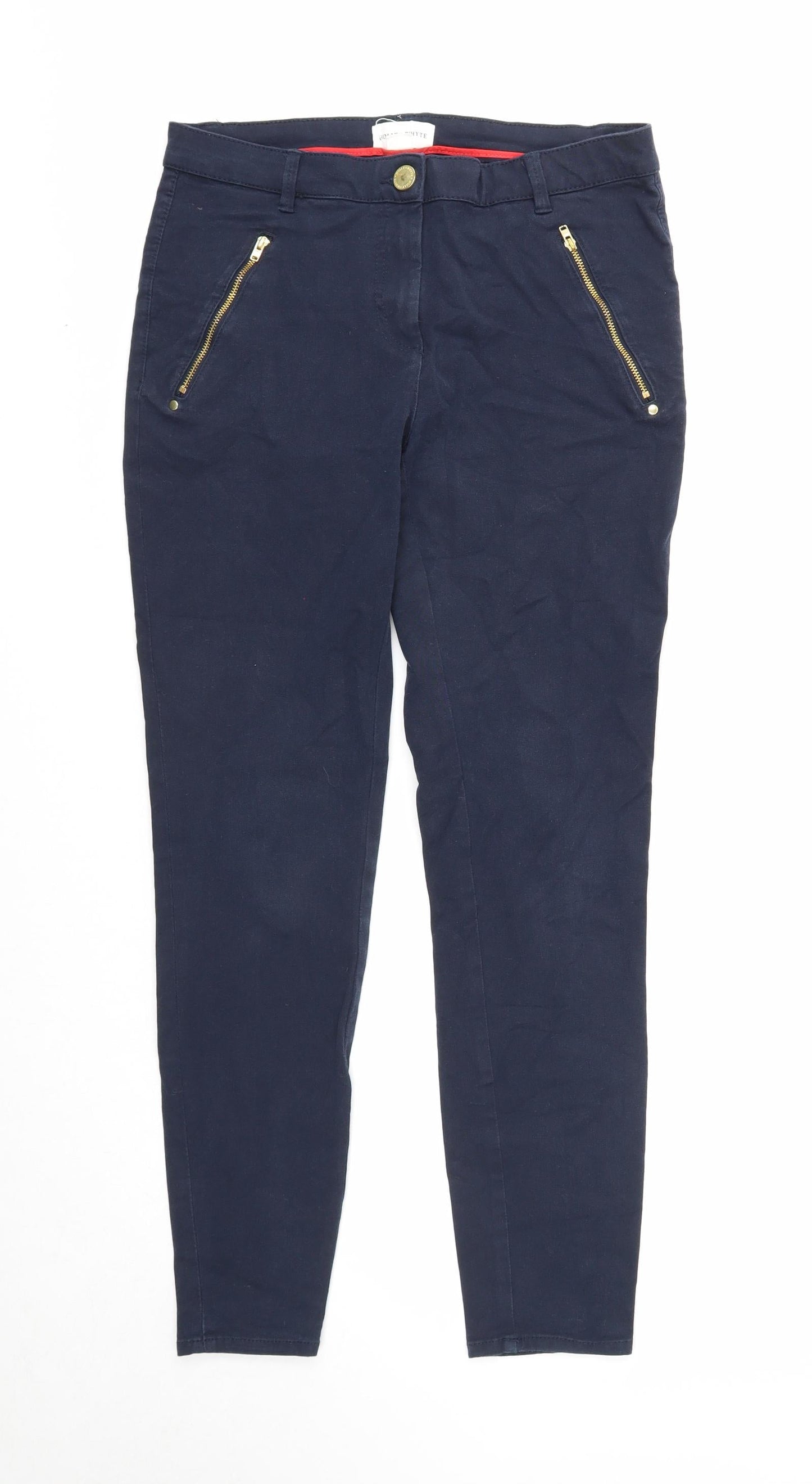 Holly & Whyte Womens Blue Cotton Skinny Jeans Size 14 Regular Zip