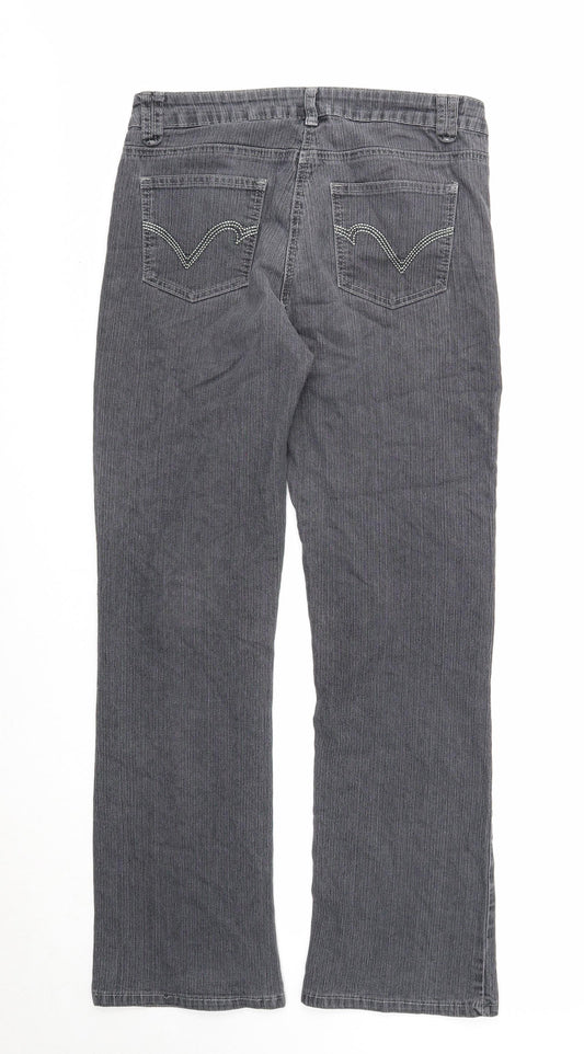 Millers Womens Black Cotton Straight Jeans Size 10 Regular Zip