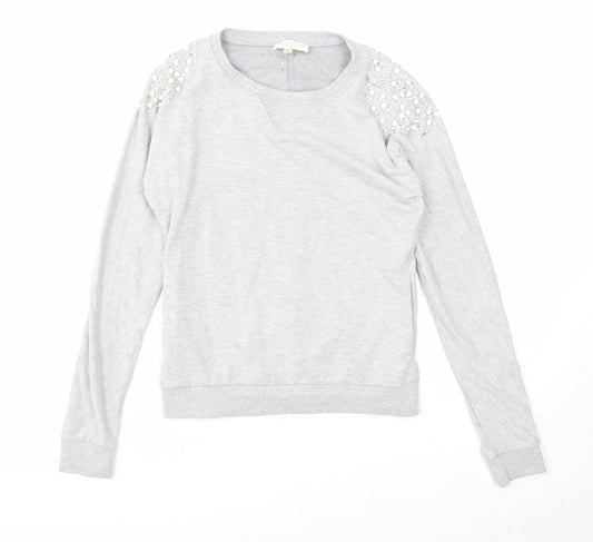 Emma & Ashley Womens Grey Cotton Pullover Sweatshirt Size S Pullover