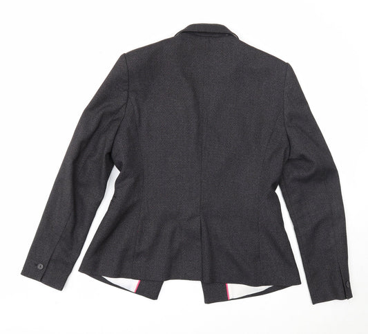 NEXT Womens Grey Polyester Jacket Suit Jacket Size 14