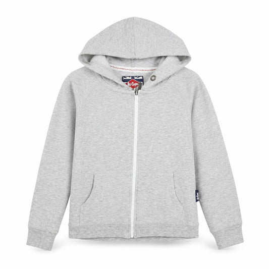 Womens UK 8 Regular Lee Cooper Grey Full Zip Hoodie