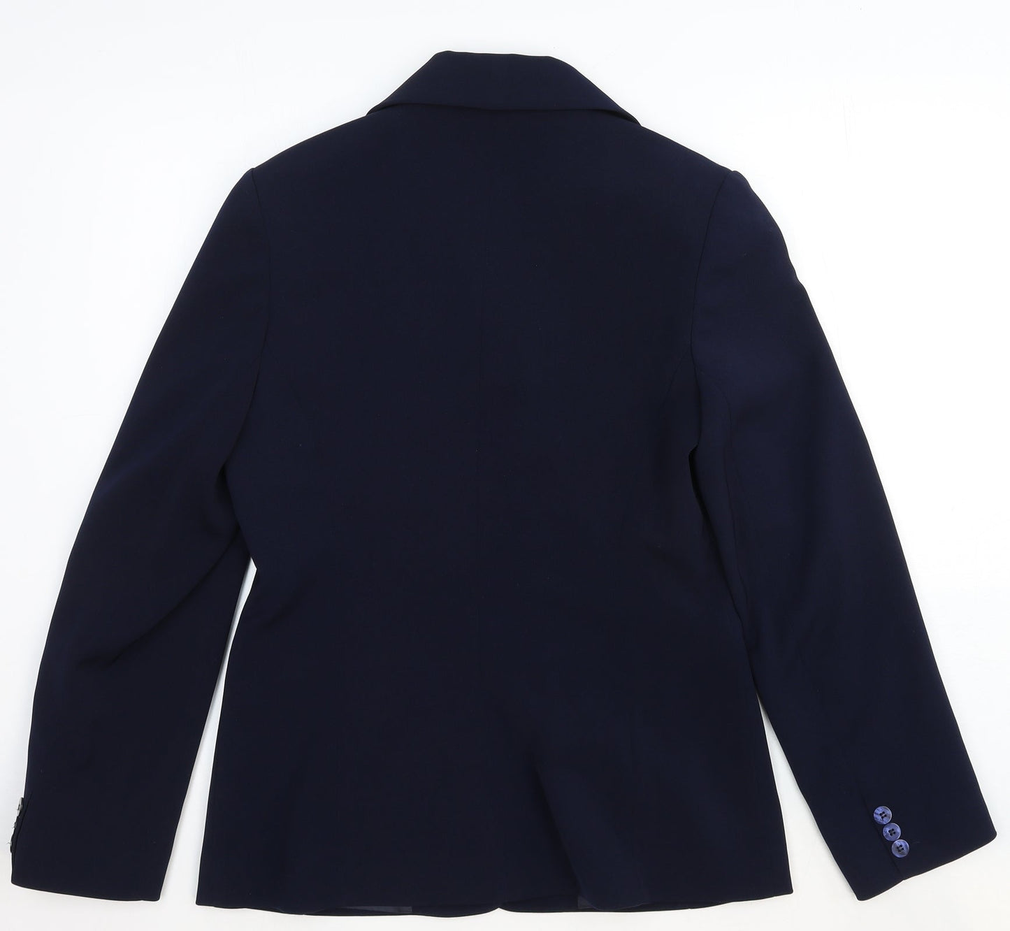 AMARANTO Womens Blue Cotton Jacket Suit Jacket Size S