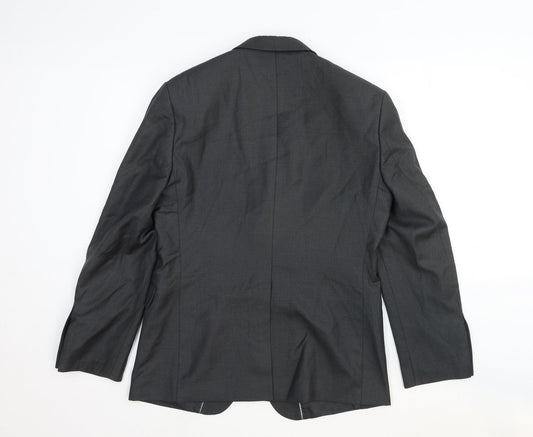 Frencheye Mens Grey Wool Jacket Suit Jacket Size 38 Regular