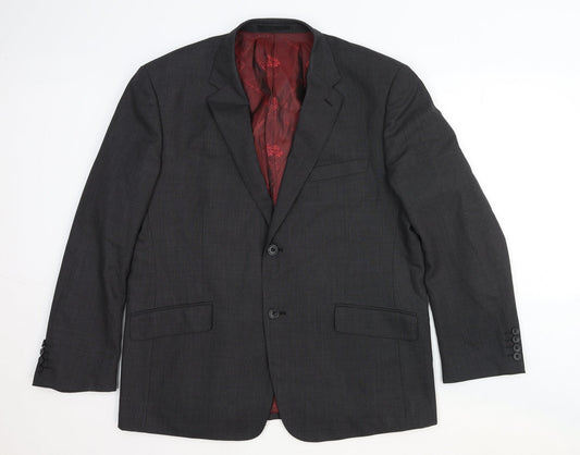 Skopes Mens Grey Wool Jacket Suit Jacket Size 44 Regular