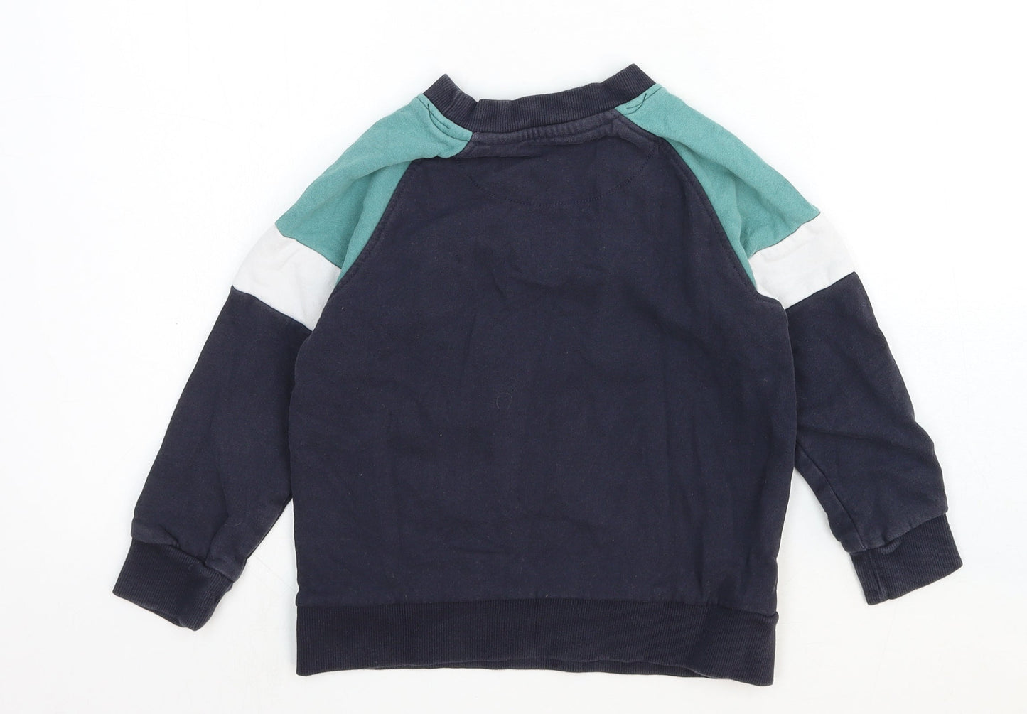 John Lewis Boys Multicoloured Colourblock Cotton Pullover Sweatshirt Size 6 Years Pullover
