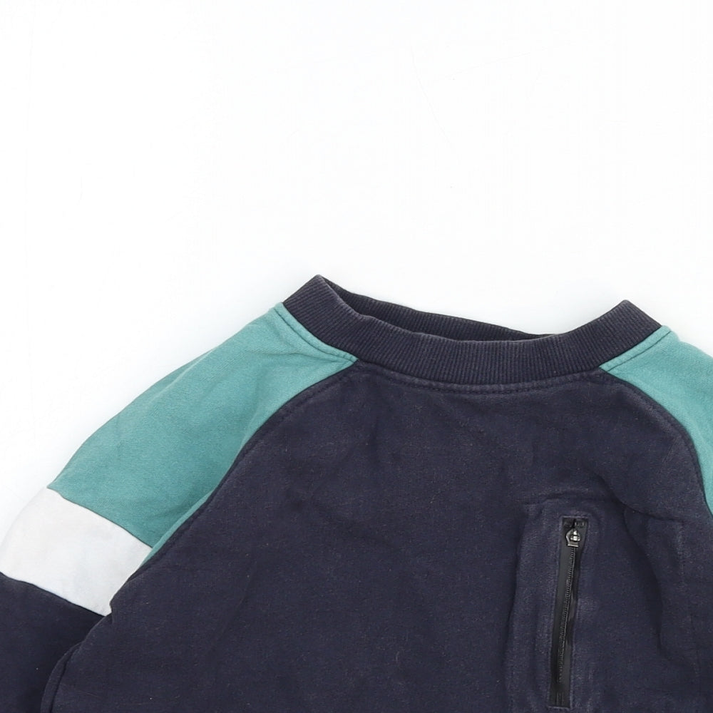 John Lewis Boys Multicoloured Colourblock Cotton Pullover Sweatshirt Size 6 Years Pullover