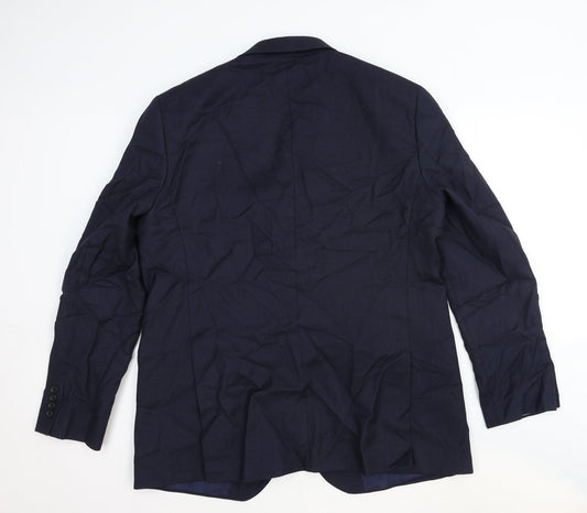 Marks and Spencer Mens Blue Wool Jacket Suit Jacket Size 2XL Regular