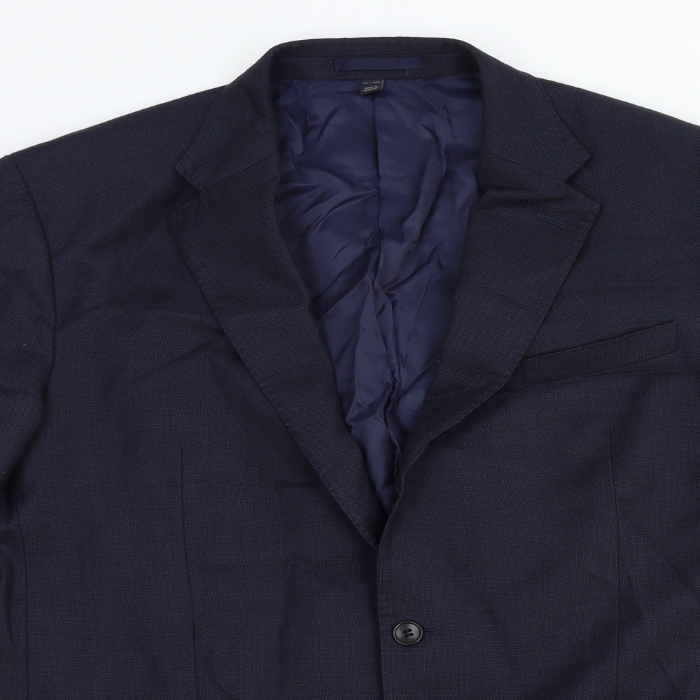 Marks and Spencer Mens Blue Wool Jacket Suit Jacket Size 2XL Regular