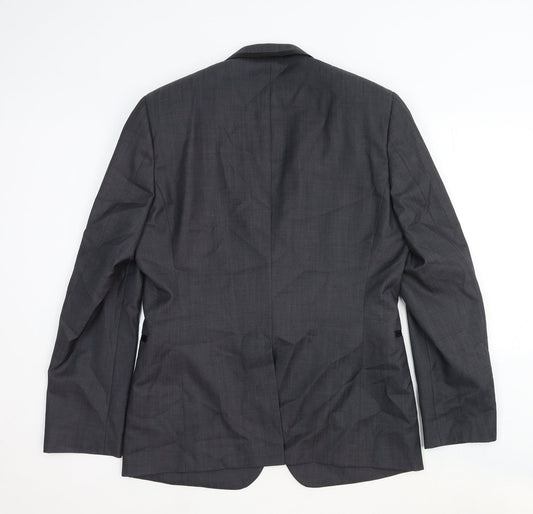 NEXT Mens Grey Wool Jacket Suit Jacket Size 40 Regular