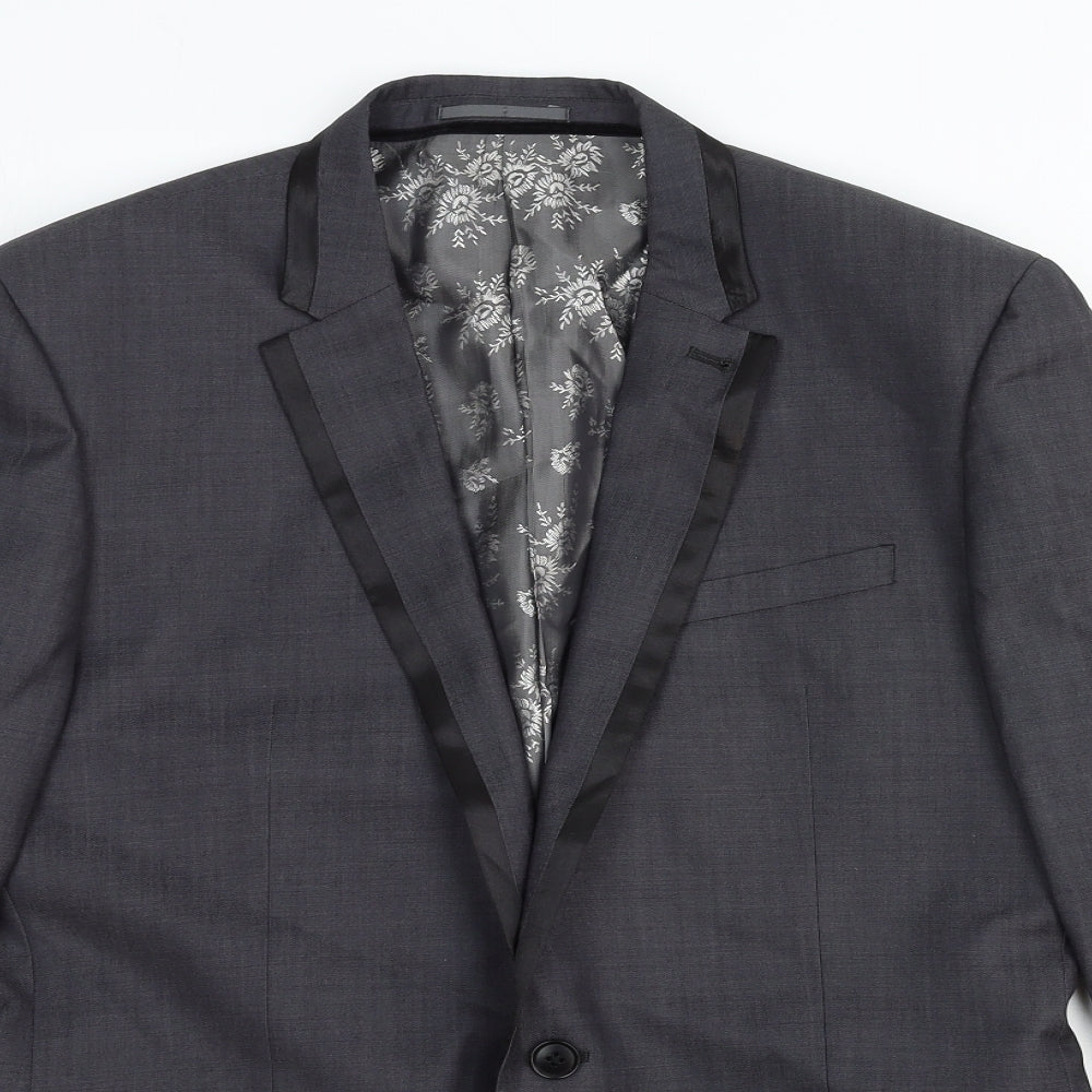 NEXT Mens Grey Wool Jacket Suit Jacket Size 40 Regular