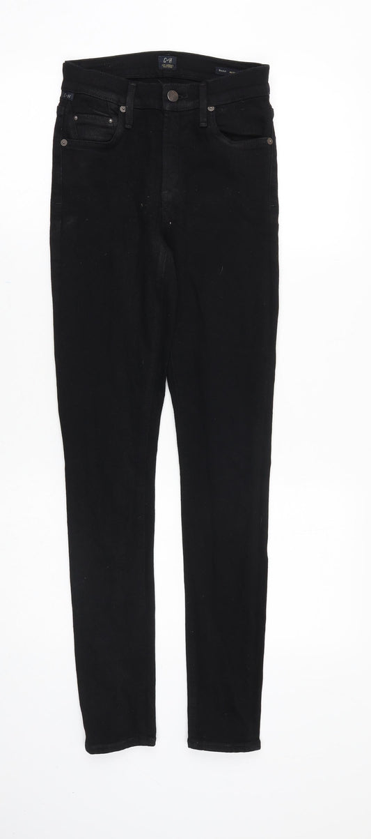 C of H Womens Black Cotton Skinny Jeans Size 26 in Slim Zip