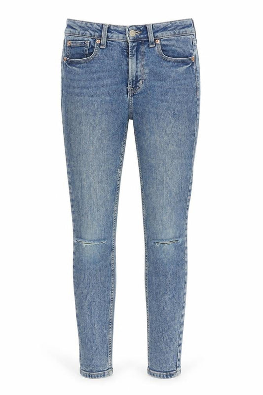 Gap Womens Blue Cotton Skinny Jeans Size 26 in Slim Zip