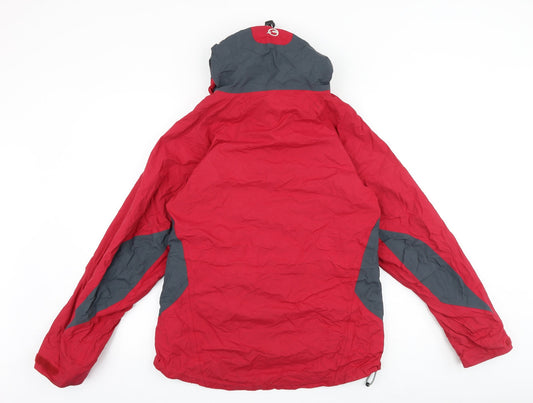 Sprayaway Womens Red Windbreaker Jacket Size 10 Zip