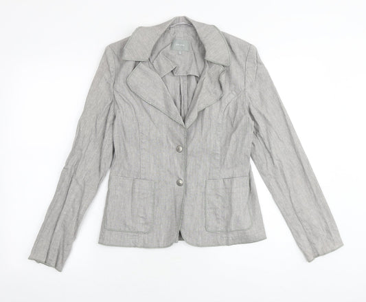 Marks and Spencer Womens Grey Jacket Blazer Size 12 Button