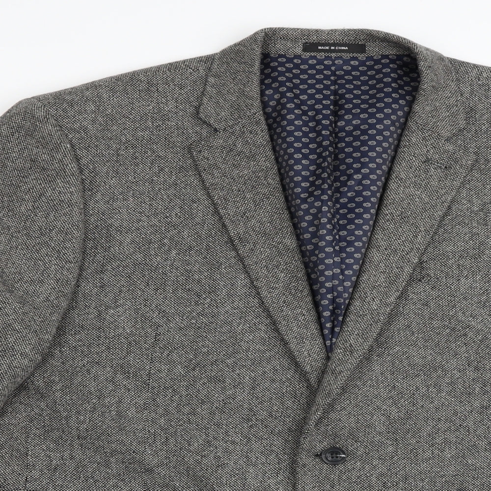 Cedar Wood State Mens Grey Wool Jacket Suit Jacket Size L Regular