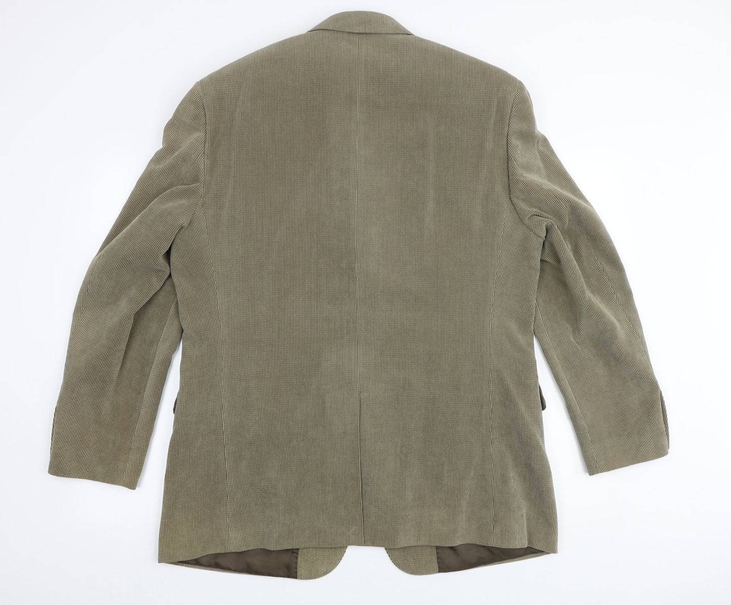 Greenwoods Mens Green Nylon Jacket Blazer Size 44 Regular