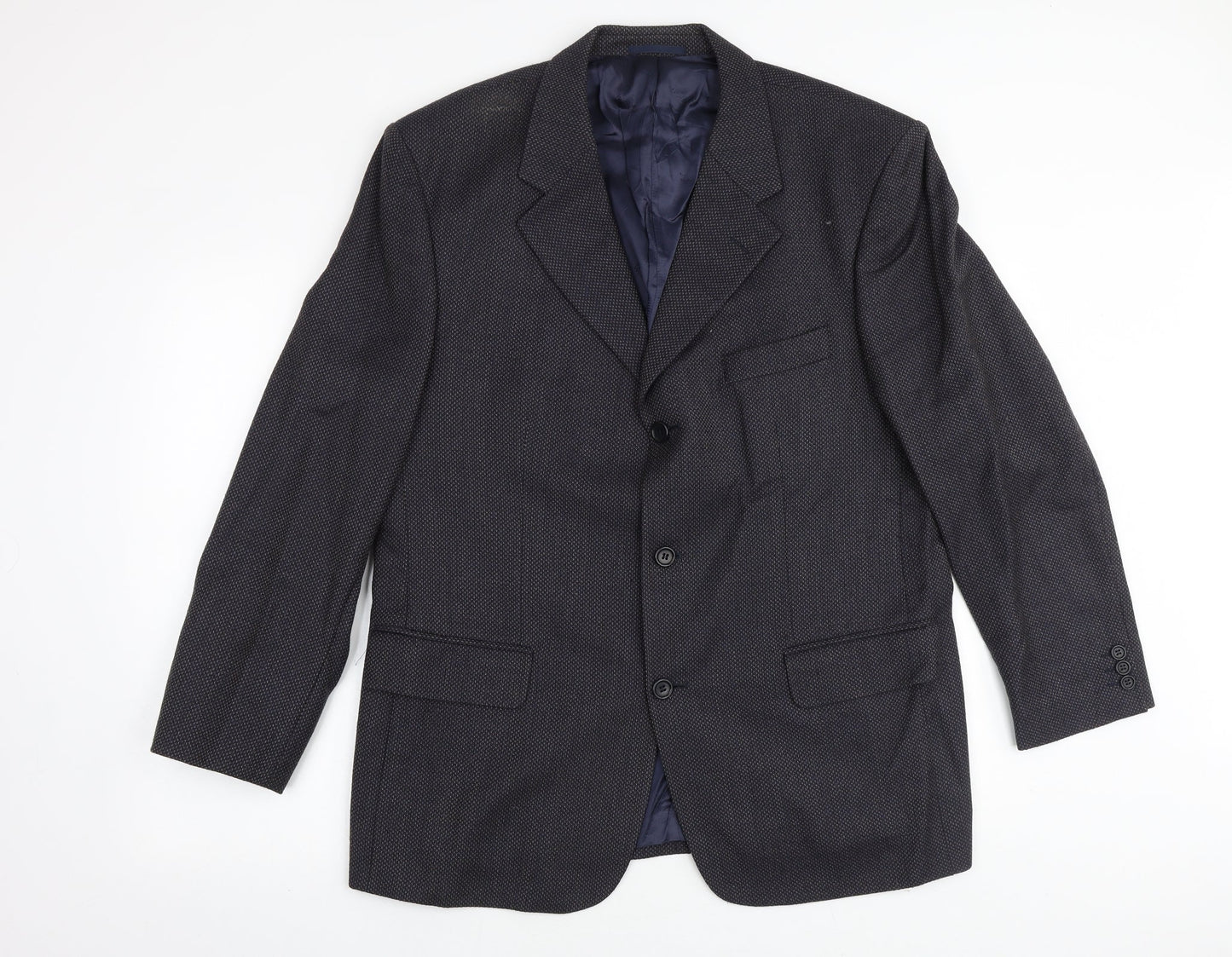 Wolsey Mens Blue Wool Jacket Suit Jacket Size 42 Regular